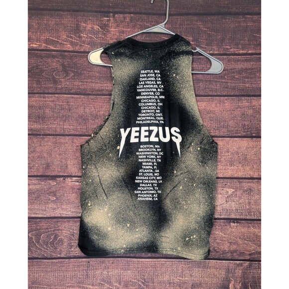 Kanye West 2013 Yeezus Tour Margiela Mask Tee DIY THRASHED BLEACH God Wants You - Picture 4 of 8